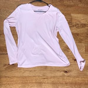 Eddie Bauer pink long sleeve crew neck t-shirt ☀️